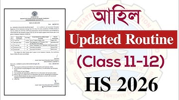 UPDATED ROUTINE FOR Class 11-12 | ASSEB | HS 2026 | You can learn 