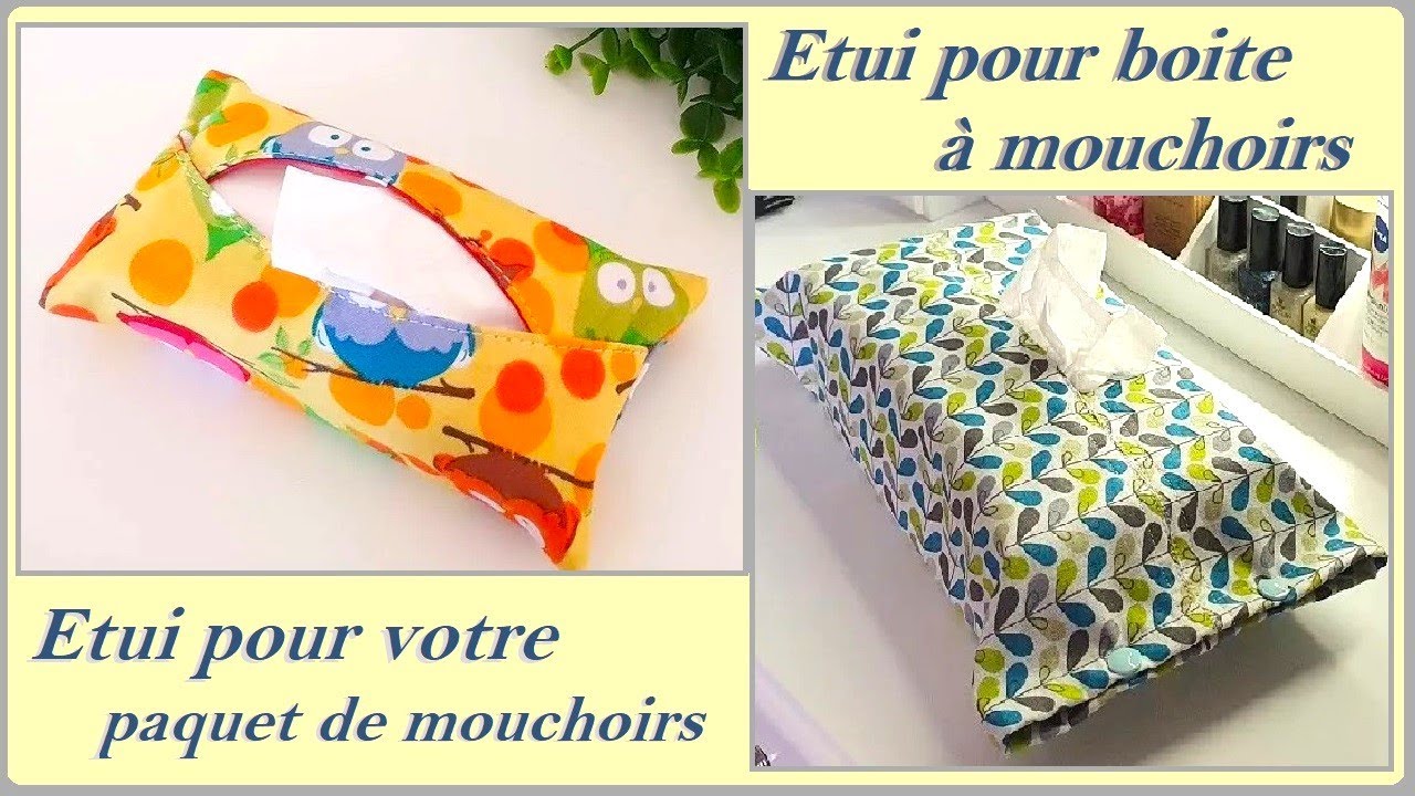 ✂Adieu les paquets moches ! 2 étuis à mouchoirs - Version sac et maison !