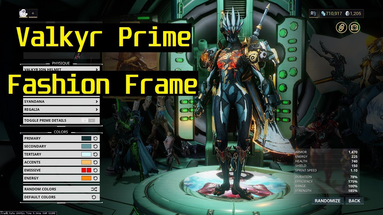 Valkyr Prime FASHION FRAME - Warframe ITA - YouTube.