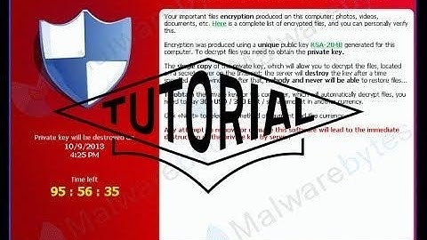 How To Remove Cryptolocker Ransomeware Virus and Restore Files