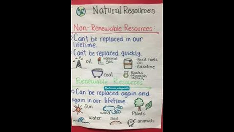 Natural Resources -- Non Renewable and Renewable Resources￼