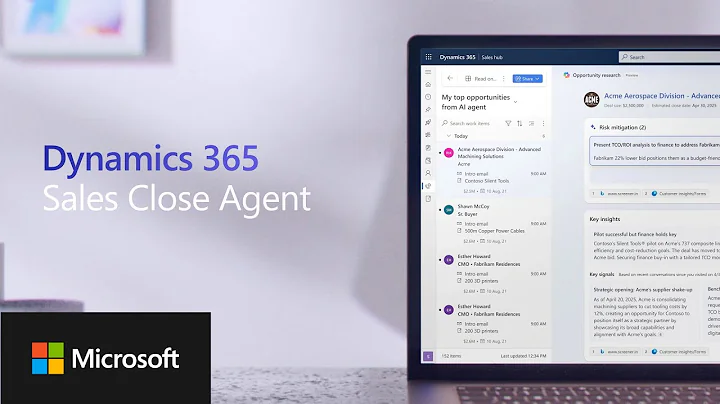Introducing the new sales agent for Dynamics 365: Sales Close Agent