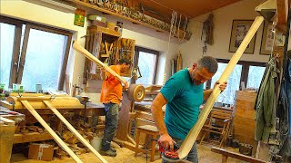 Como são feitos os esquis tradicionais de madeira feitos à mão | Do início ao fim