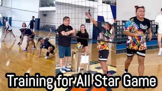 Volleyball training for All Star game 2024.