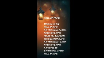 hall of fame the script lyrics 🎶