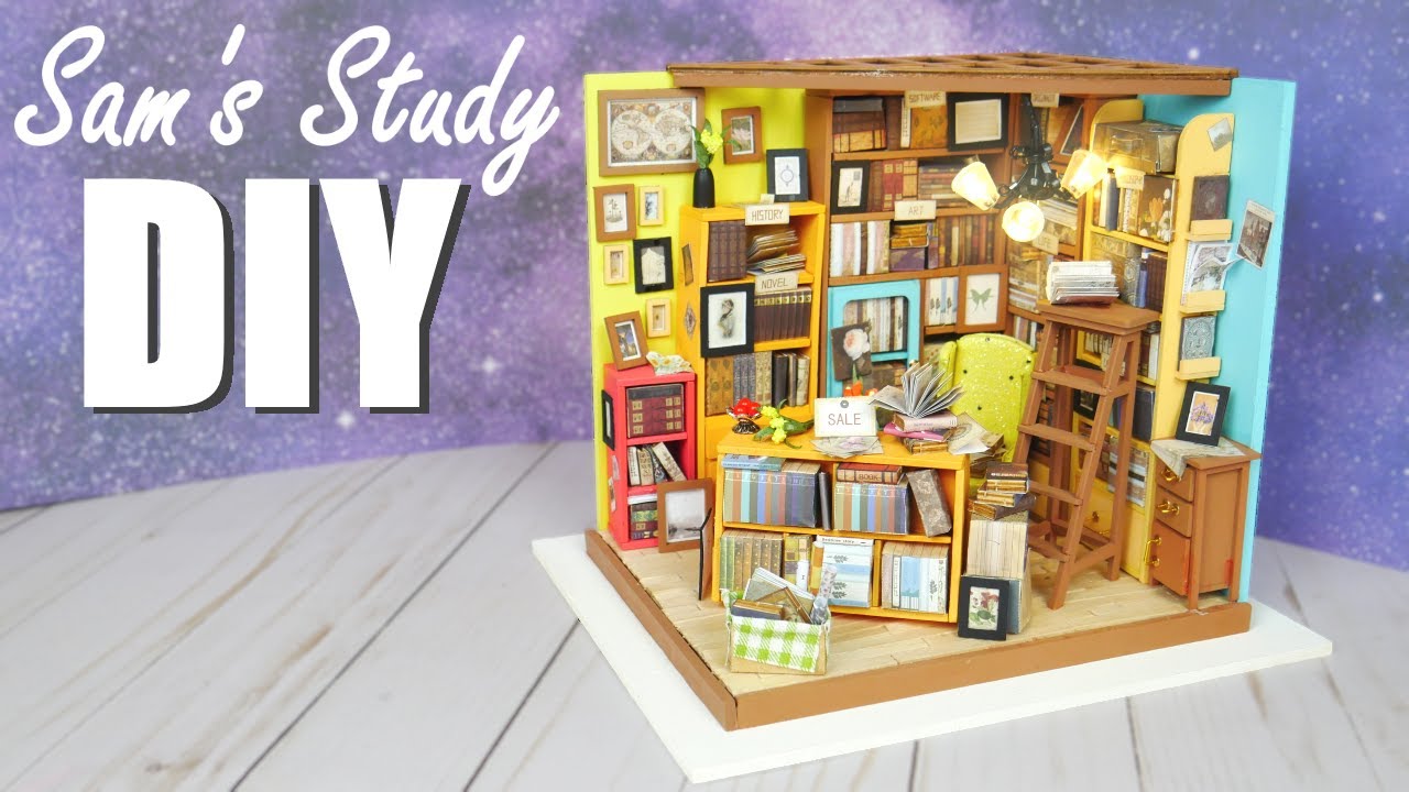 DIY Miniature House Kit: Sam's Study by Hands Craft