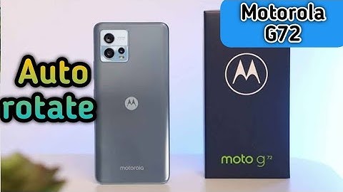 Auto Rotate Screen In Motorola G72, Rotate Screen Setting In Motorola G72