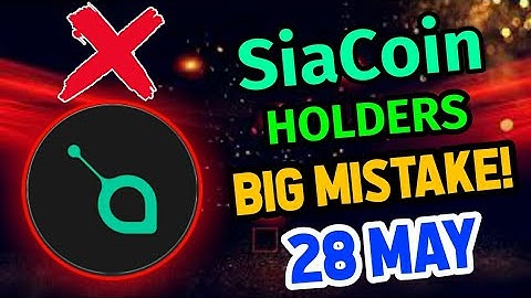 Siacoin Holders Big Mistake! || Siacoin price prediction || Siacoin SC price analysis