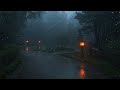 Rainy Lantern Road • Deep Relaxation and Study Ambience with Nature Sounds 12 Hours • Rain ASMR