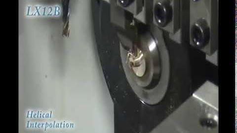 Nexturn LX-12B Swiss Lathe Demonstrates/Facing/Front ID/Helical Interpolation/Turning/Endmilling