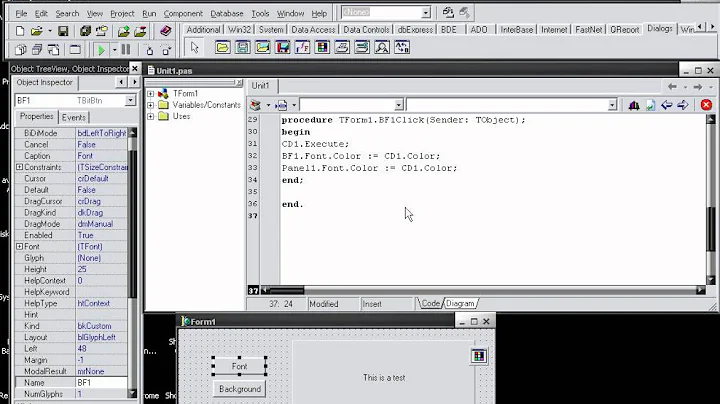 Delphi Programming - Change Colors of TBitBtn and TPanel