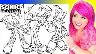 Coloring Sonic the Hedgehog Coloring Pages | Sonic, Shadow & Silver the Hedgehog | Markers