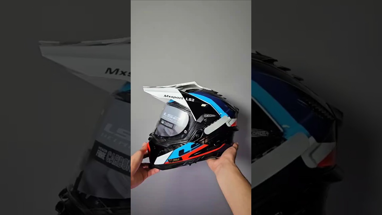 Capacete LS2 Explorer Carbon Frontier - Preto/Azul