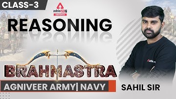Agniveer Army/Navy (MR/SSR) Classes | Agniveer Reasoning Live Classes #3 | By Sahil Sir