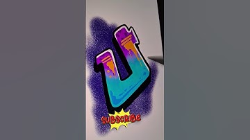 Graffiti alphabet A to Z a procreate tutorial - Graffiti U #graffitiletters #typography #berthox