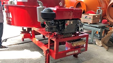 Test Máy trộn bê tông cưỡng bức cố định Hồng Hà CB2000 (Côn số) trước khi bàn giao cho khách