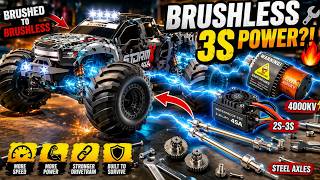 HS14301 Gets Brushless 3S Power! Motor, ESC, Servo & Steel Axles Upgrade Build After Test Run 🔥🔧