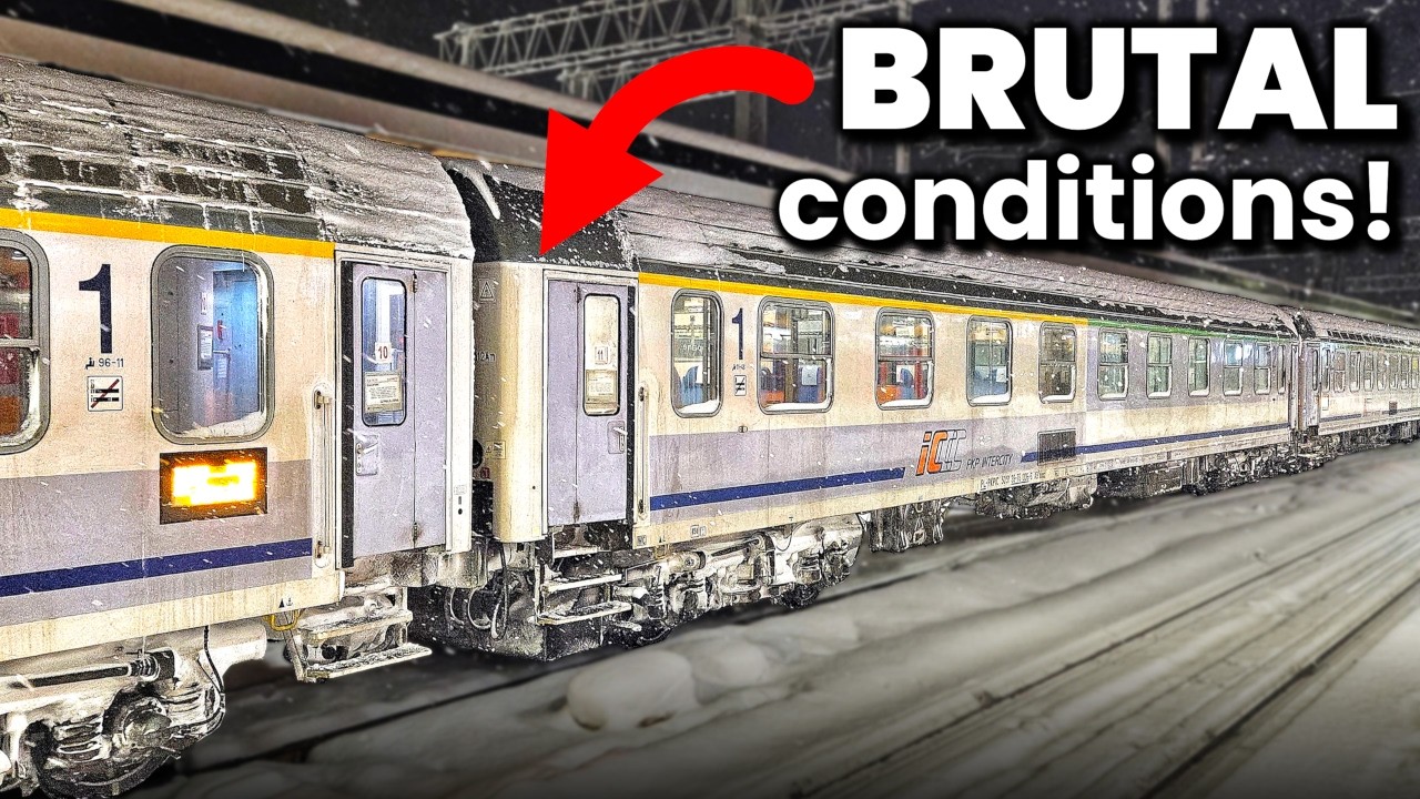 I took Poland's OLDEST express train through a severe snowstorm!