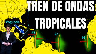 Tren de Ondas Tropicales en el Atlántico y el Caribe. Incremento de las lluvias en México, Texas...