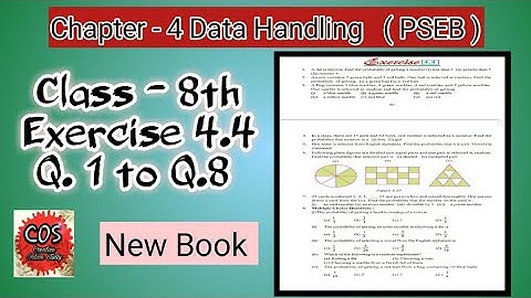 Q.1 to Q. 8 | Class 8th | Ex.4.4 | Ch-4 | Data Handling | Math | PSEB | New Book | Full Exercise  |