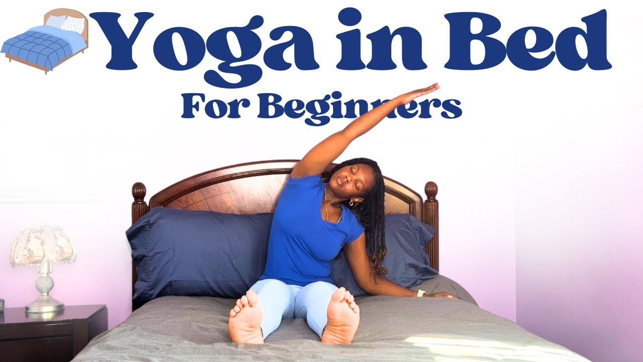 5 Min BED Yoga for Beginners | Easy Full Body Stretch | Black Woman ...