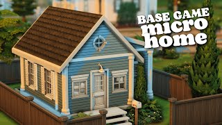 Base Game Suburban Micro Home - The Sims 4 Speed Build (No CC)