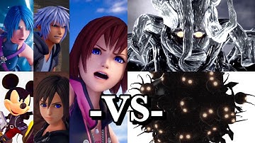 (KH3 Mods) Kairi, Riku Xion Aqua and Mickey vs Darkside and Demon Tide -Requested by bern