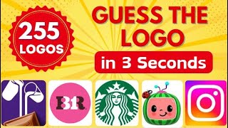 Guess The Logo in 3 Seconds | 255 Famous Logos | Logo Quiz 2024 screenshot 4