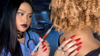 ASMR ⚠️Sketchy Nurse Induces Sleep & Plays w/ Your Hair + Back Scratch & TINGLY Injections, lite gum screenshot 5