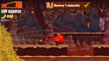 Banana Kong Destroy 1 stalactite (In One Run)