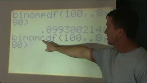 Binompdf & Binomcdf (TI83/84 calculator)