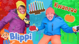 blippi learns about kwanzaa happy kwanzaa song blippi learn colors and science