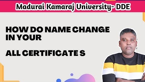 How Do | Name Change | OR Correction  In Your All Certificate | PROCEDURE | REGULAR & DDE | MKU DDE