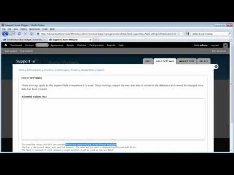Drupal tutorial: List Fields