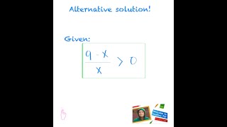 Solve rational inequalities- An alternative way.