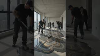 Luxury Metallic Epoxy Floor Transformation | Studio Apartment Makeover ✨📸📽️