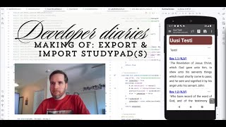 Developer diaries: Export & Import StudyPad(s)