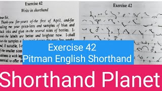 Exercise 42|| Pitman Book English Shorthand|| English Dictation|| 60wpm