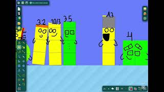 Algodoo Numberblocks episode 11 (Numberblocks new pack the floor is lava