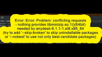 Error Problem conflicting requests nothing provides libminzip.so || LINUX
