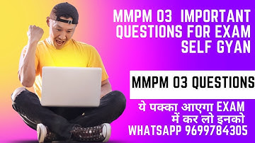 mmpm 03 important questions for exam ignou mba