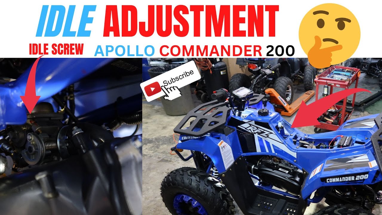 APOLLO COMMANDER 200 IDLE SCREW ADJUSTMENT - YouTube