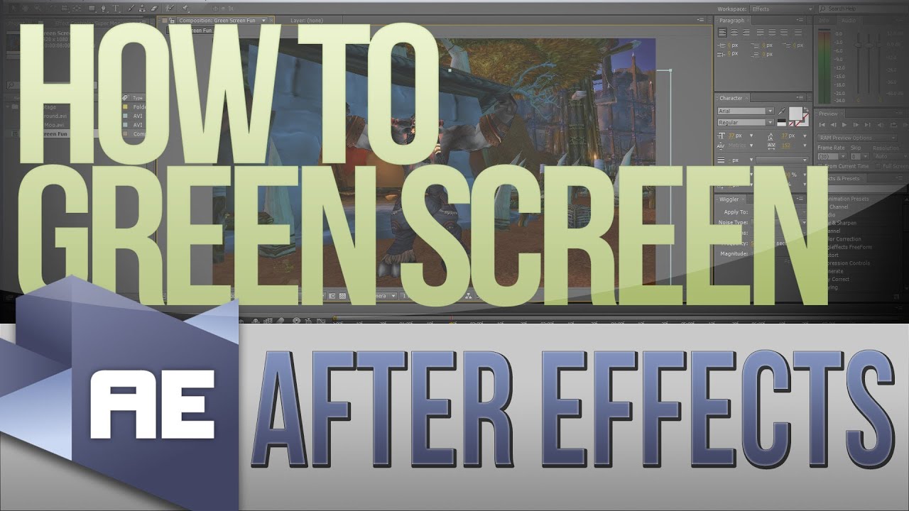 After Effects - How to Green Screen / Chroma Key (Guide / Tutorial ...