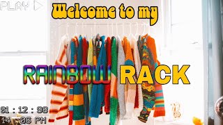 Welcome to my Rainbow Rack! | THE MOST COLORFUL AND FUN SWEATERS EVER!