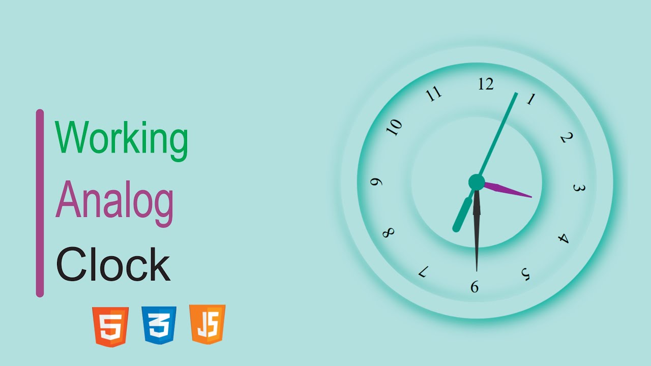 how to create a analog working clock using html, css, and JavaScript ...