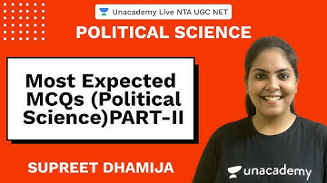 Expected Questions for Political Science | Unacademy Live NTA UGC NET | Supreet Dhamija