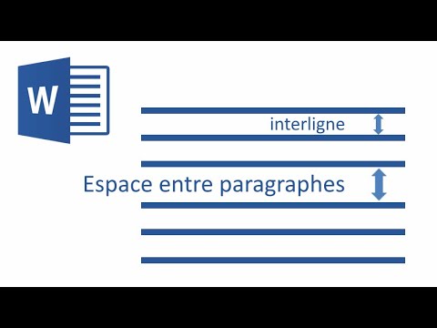 Vidéo: Comment Faire Un Espacement Et Demi Dans Word