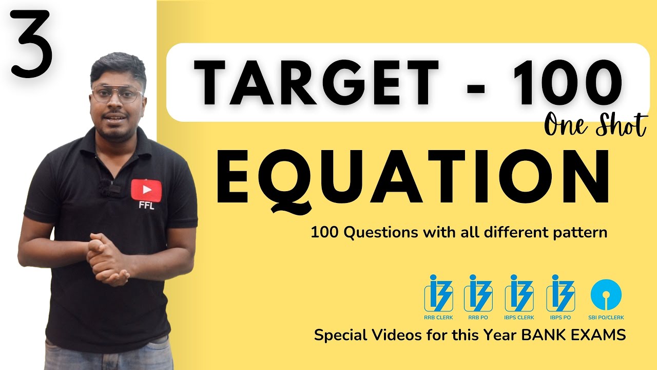 EQUATION (Target-100) || One Shot-Topic-3 || Must watch! - YouTube