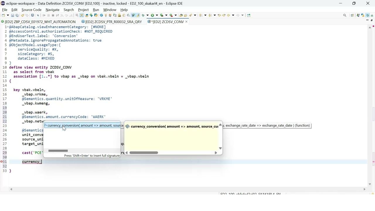 Currency and Unit Conversion in CDS Views Part32