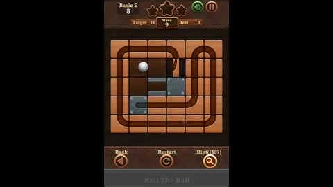Roll The Ball Slide Puzzle 2 - Moves Basic E Level 8 Walkthrough